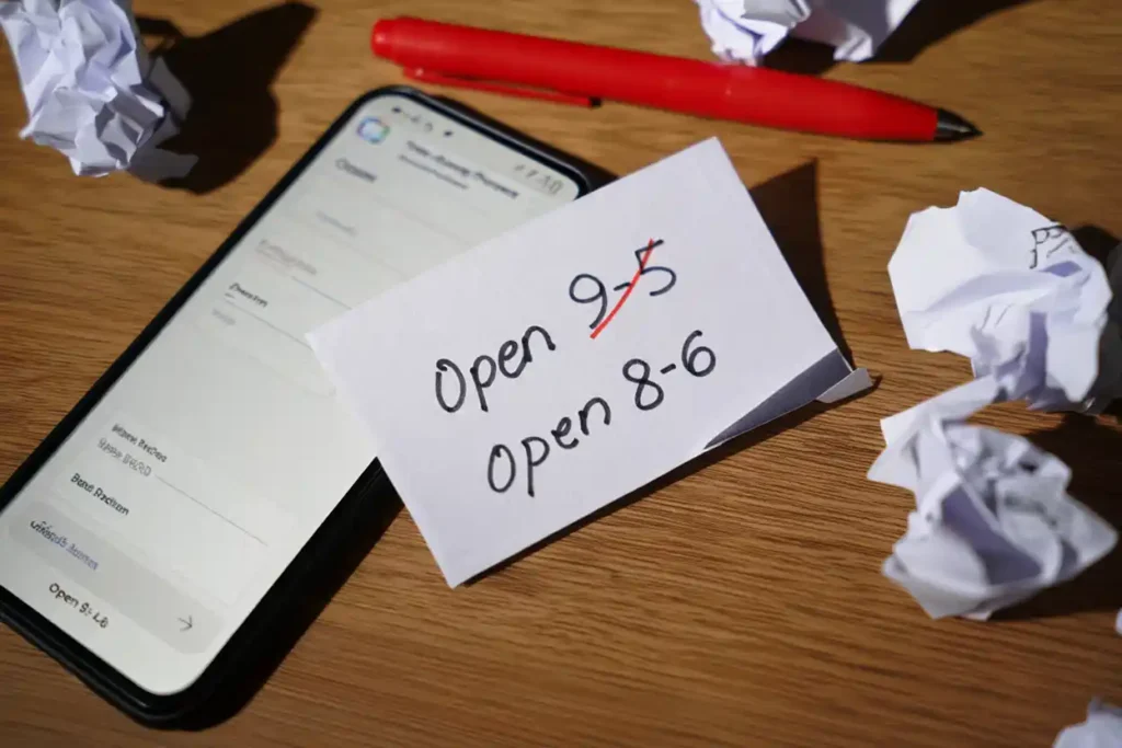 Google Business Profile hours management for Texas businesses showing Digital Meshworks scheduling optimization solutions