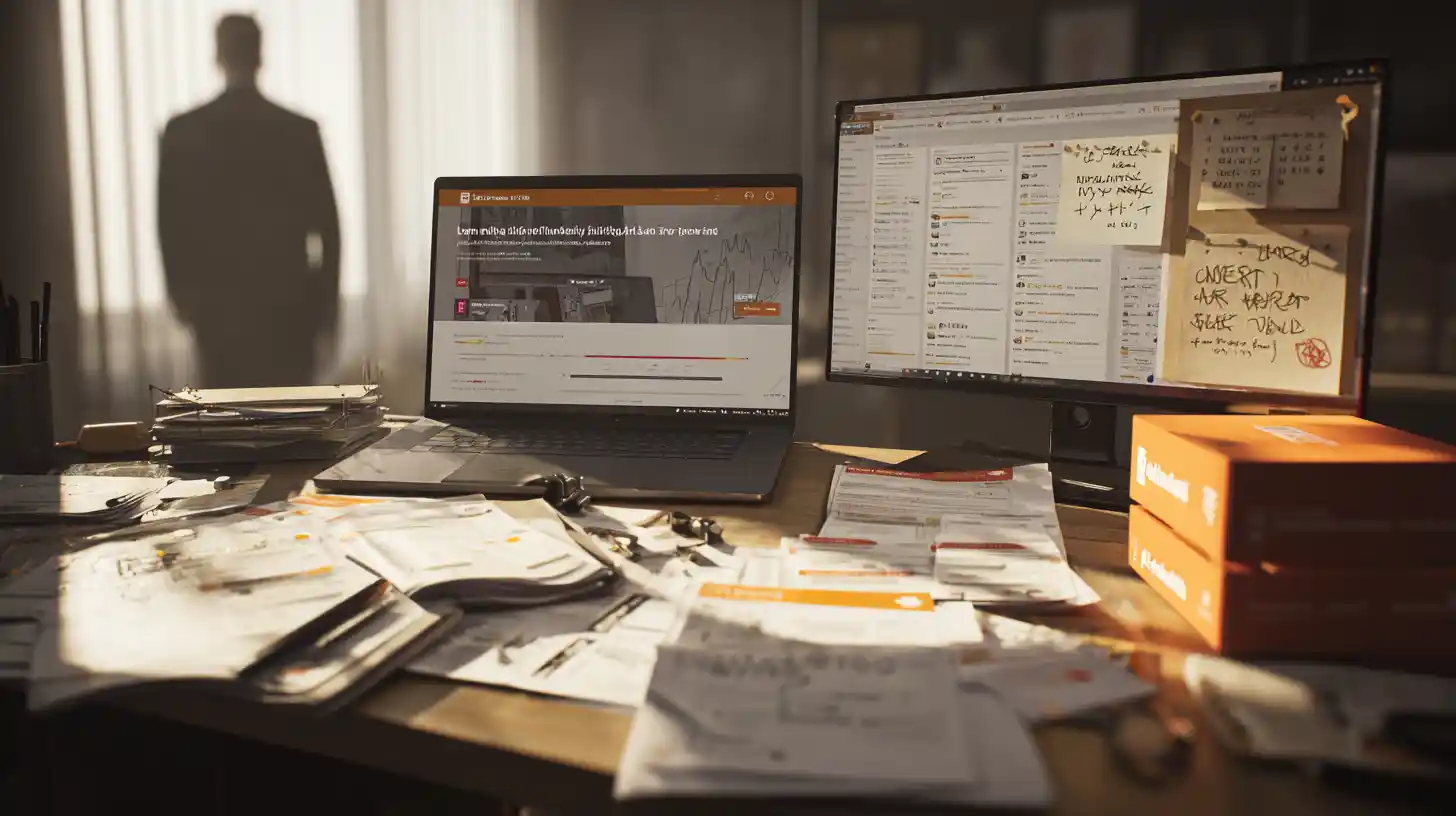 Time-constrained business owner overwhelmed by marketing tasks and operational demands