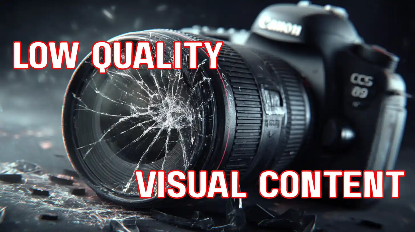 Poor quality visual content hurting business website performance