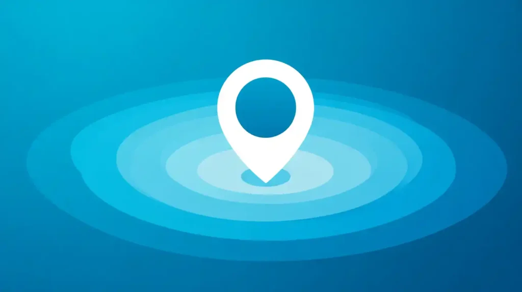 Location pin signal visualization showing Google Business Profile service area optimization for Texas service contractors