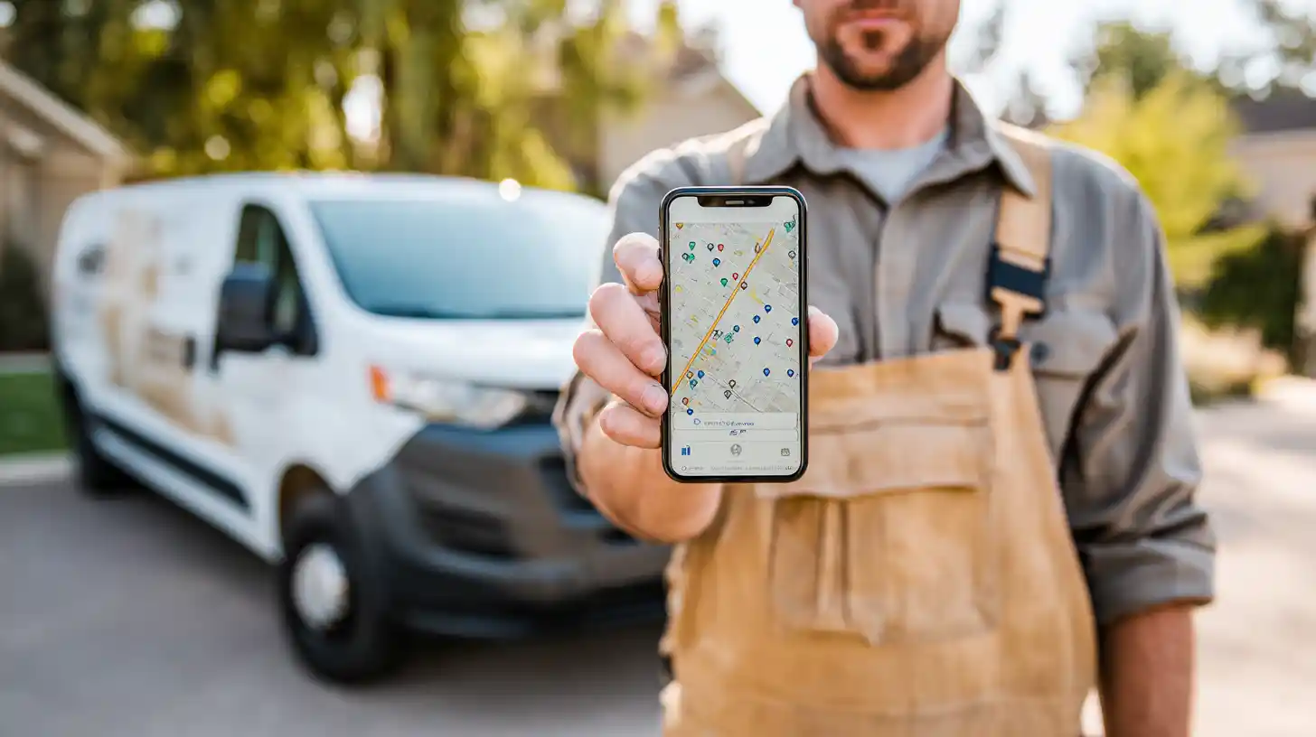 Service area selection interface for contractor Google Business Profiles